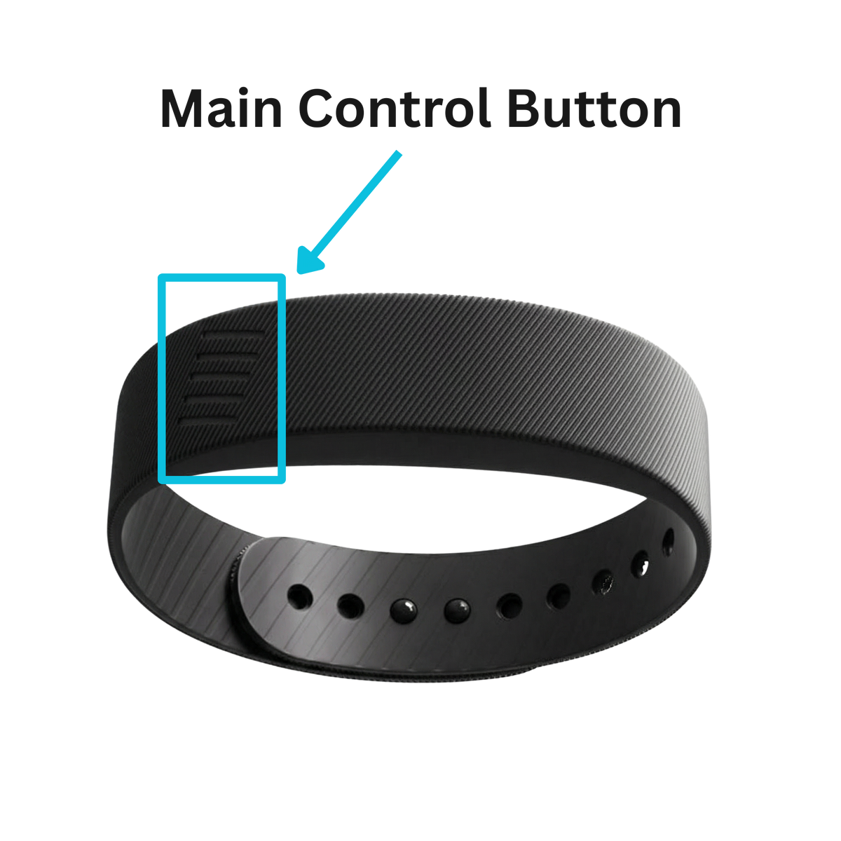 Ryze band with the main control button highlighted