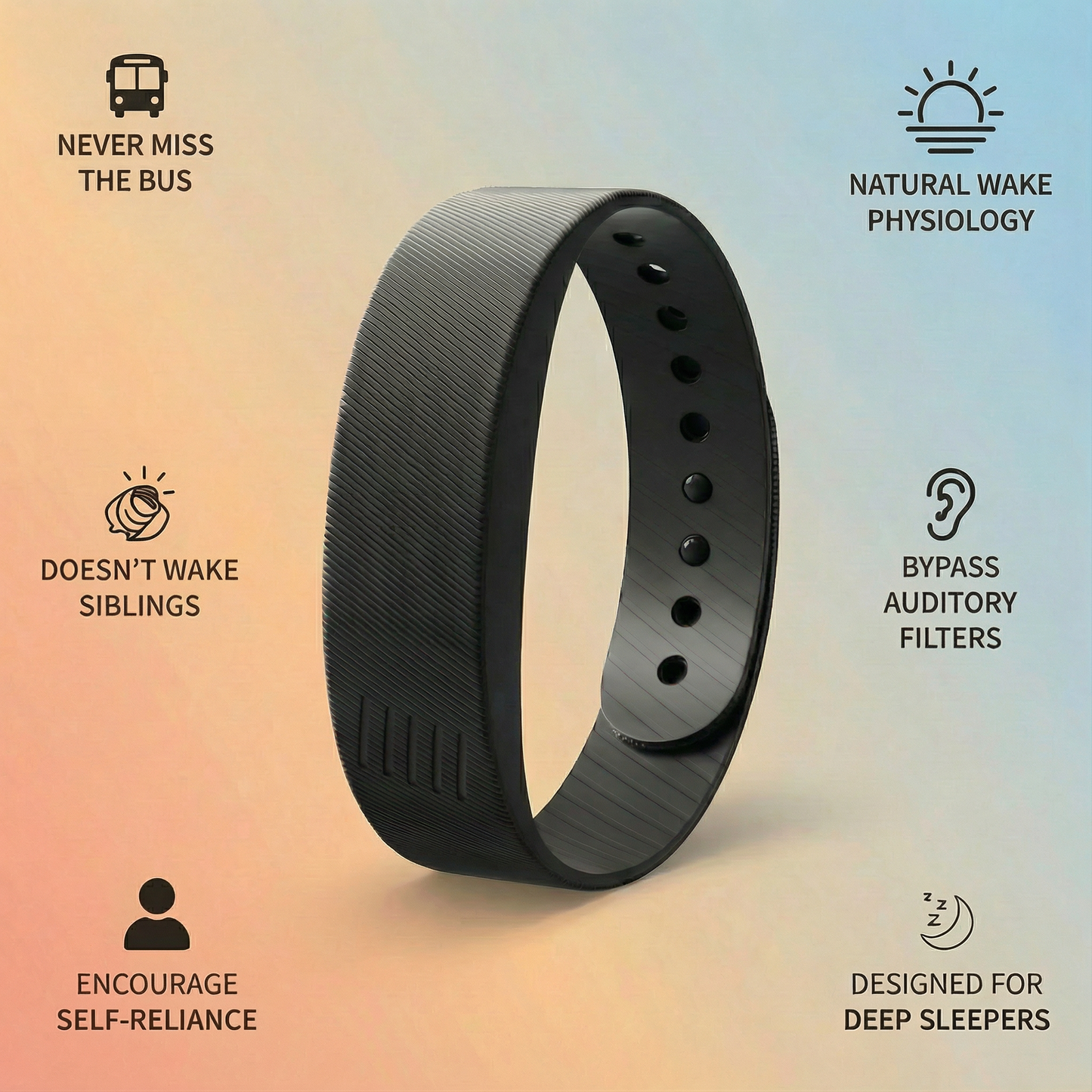 Banda de despertador para adolescentes