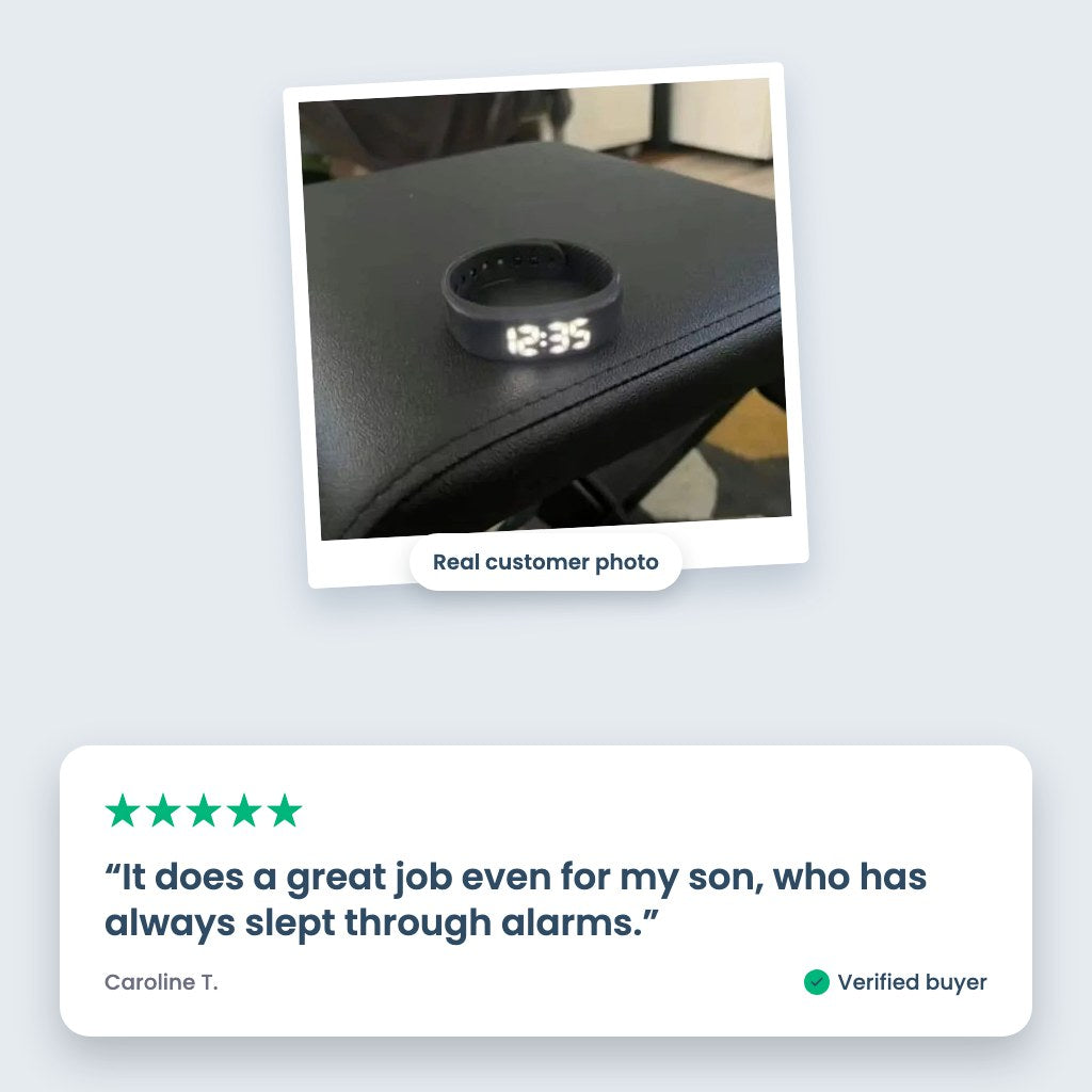 Customer review with a real customer photo