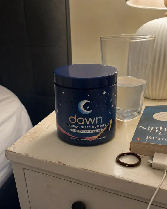 Dawn jar on customer's nightstand